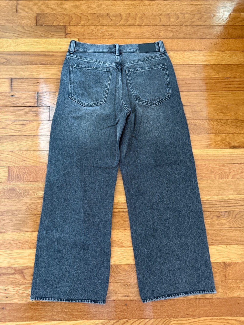 Madewell Wide-Leg Flare Jeans in Washed Black - Picture 3 of 3